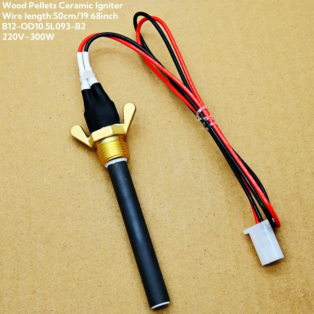 220V 300W Wood Pellet Ceramic Igniter-Fast Ignition Durable & Energy-Saving for Fireplaces Pellet Stoves BBQ Grills