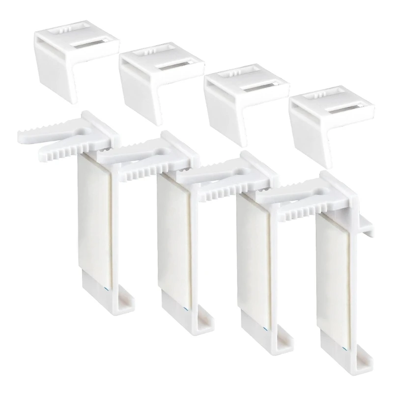 4 Pieces Durable Adhesive Roller Blind Support Brackets Easy to Install Clamp Support Bracket for PVC Wood Window Door Y5GB roller blind support bracket
