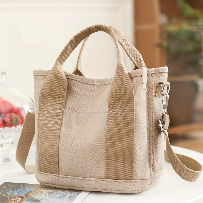 

Холщовая Сумка для женщин, японский саквояж на плечо, сумочка-тоут, Женская вместительная сумка-мессенджер через плечо для женщин