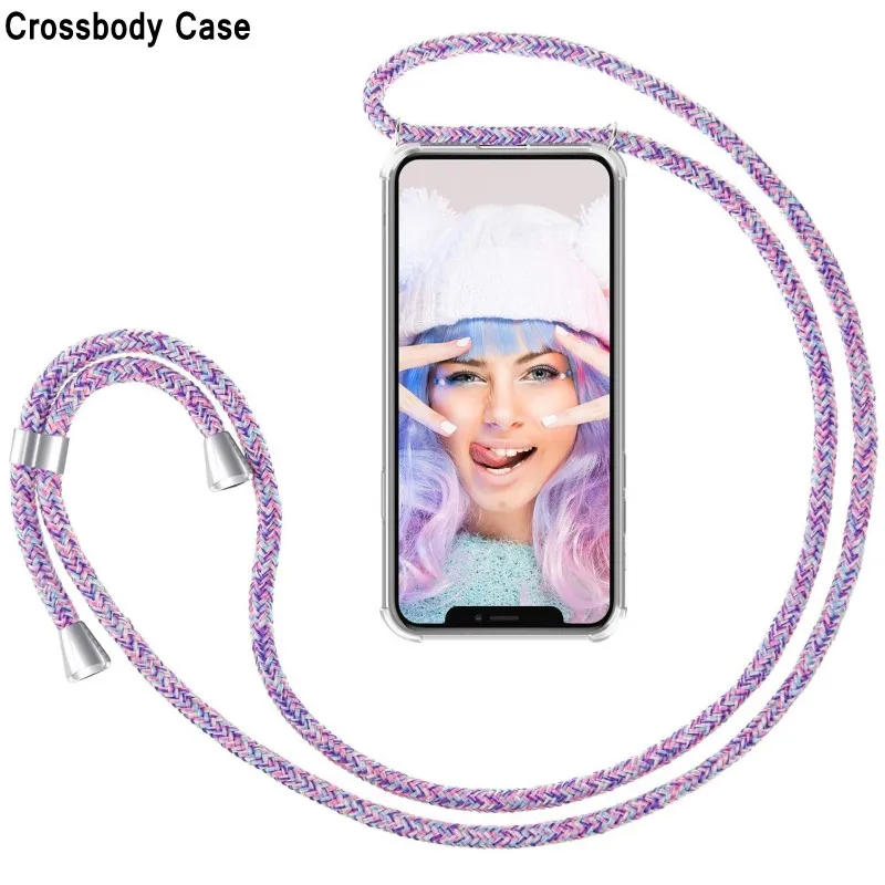 thumbnail image 1 of Case For Samsung Galaxy A55 A13 A23 A33 A53 A73 A15 A54 A34 A24 A52 A14 5G Crossbody Cover Lanyard Necklace Shoulder Neck Strap, 1 of 5