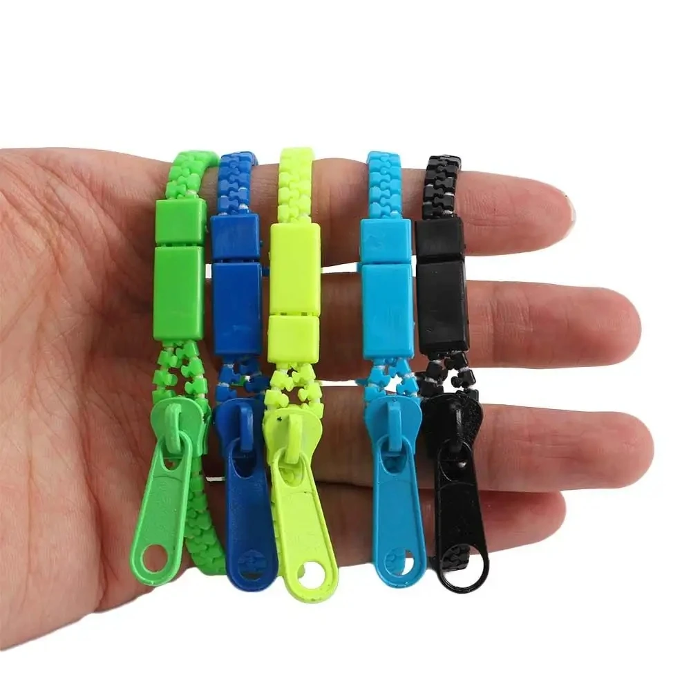 Zipper Bracelet Sensory Fidget Toy Anti Stress Toy Fidget Toy Finger Sensory Toy For Kids Party Favors Classroom Prizes ADHD Autism Therapy