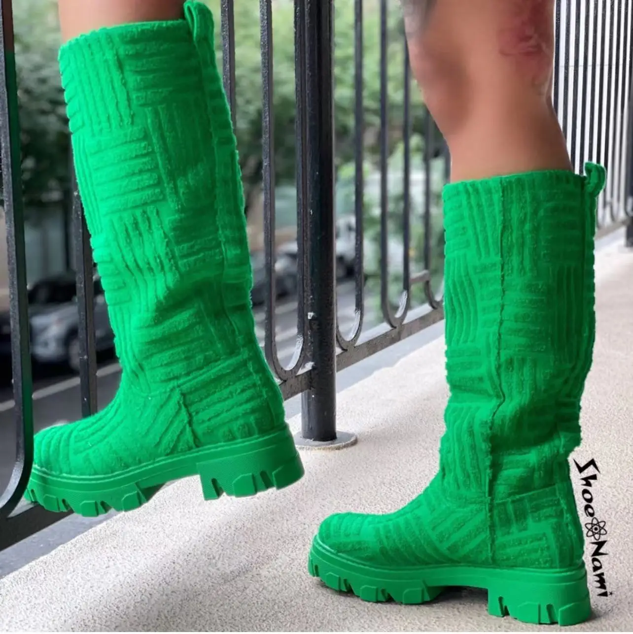 2024 New Arrived Thick-heeled Warm Mid-tube Boots Women's Pelipper Plush Large Size Towel Cotton Fashion Boots