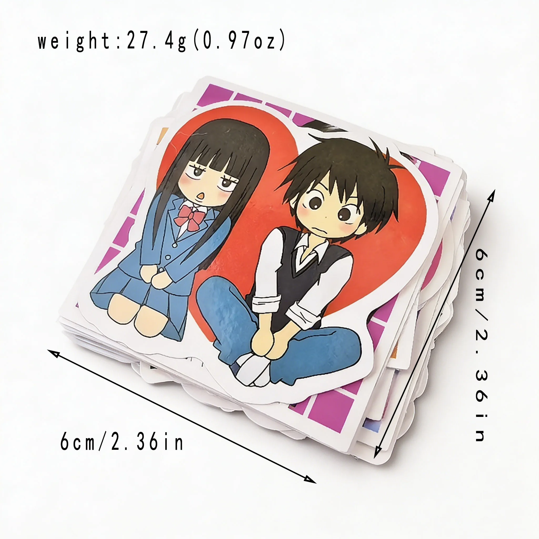50pcs Kimi Ni Todoke 애니메이션 스티커 Sawako Kuronuma Kazehaya Shouta 스티커 노트북 수하물 노트북 Kurumizawa Ume 데칼