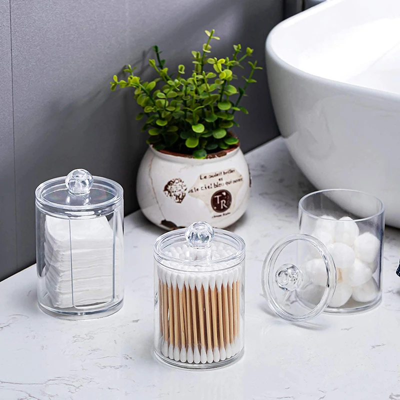 Cotton Pad & Cosmetic Organizer – Bathroom Storage Box for Swabs, Jewelry & Makeup Remover Pads 5