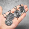 Hell Demon Satan Lucifer Stainless Steel Men Necklaces Pendant Chain Powerful Amulet Vintage For Women Jewelry Gifts Wholesale 5