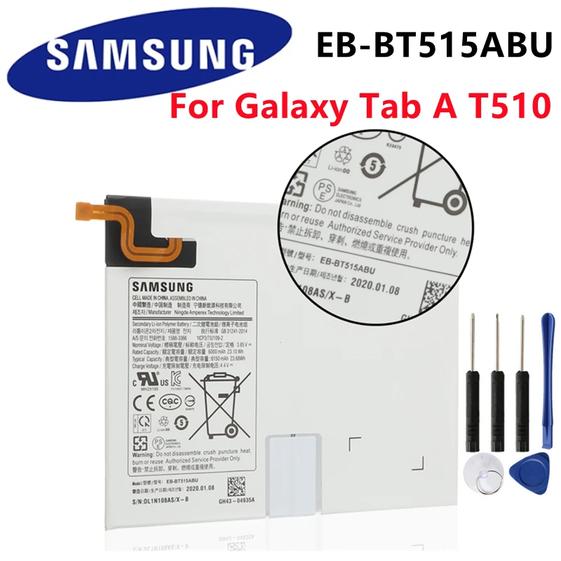 Eb-bt515abu Samsung Tablet Battery For Galaxy Tab A T510 Sm-t510 Tablet Battery + Tools - Mobile Phone Batteries - AliExpress