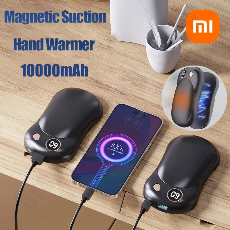 Xiaomi 2Pack Magnetic Portable Rechargeable Hand Warmers With 3 Heat Settings Digital Display Stylish For Winter Outdoor/Skiing 4 Xiaomi 2Pack Magnetic Portable Rechargeable Hand Warmers With 3 Heat Settings Digital Display Stylish For Winter Outdoor/Skiing 4