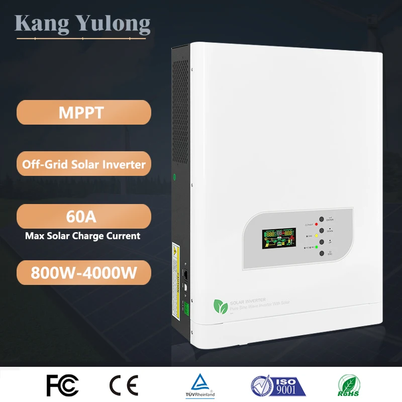0.8Kw 1Kw 1.2Kw 1.6Kw 2.4Kw 3Kw 4Kw Onda Sinusoidale Pura 220V 230V Off Grid Monofase 48V Mppt Inverter Solare
