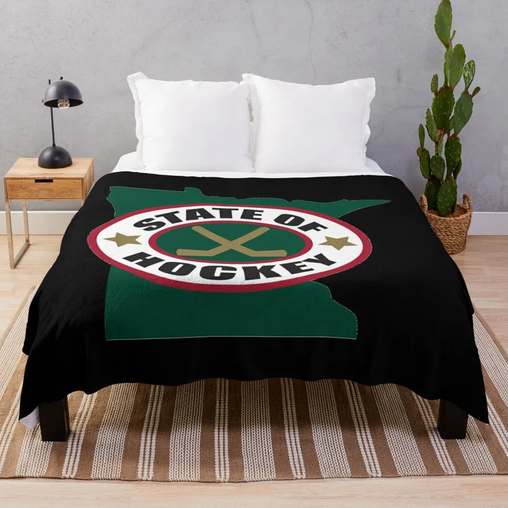 

State of Hockey Throw Blanket Designer Blankets Sofa Blankets throw blanket for sofa