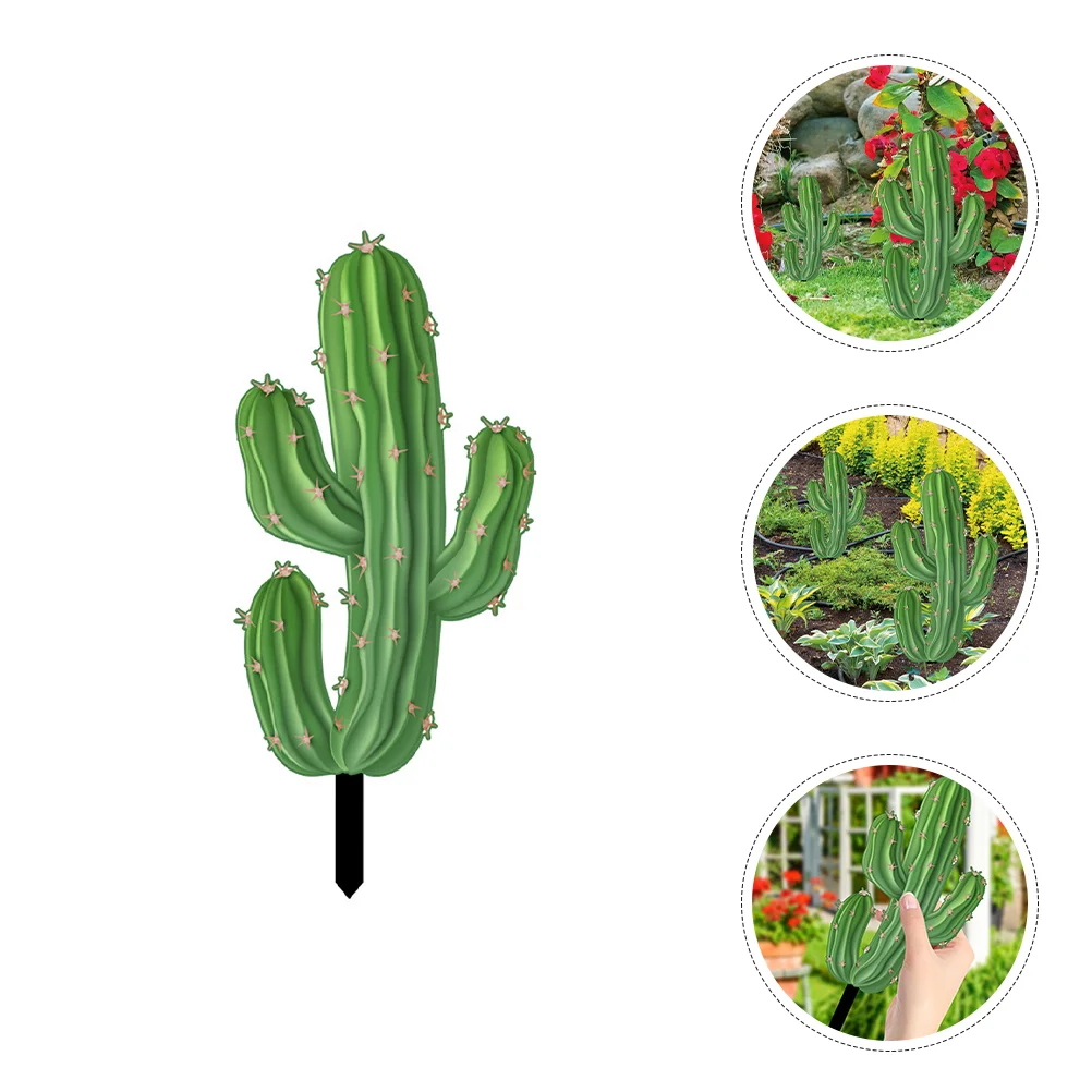 

Lawn Stake Decor Outdoor Cactus Garden Stakes Signs Landscaping Decoration Plants Acrylic