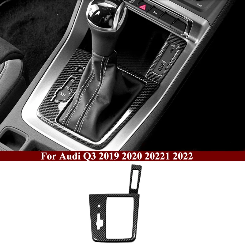 Auto Konsole Dashboard Panel Dekoration Abdeckung Trim Streifen Für Audi Q3 2019-2022 LHD Carbon Textur Innen Geändert zubehör – Detail 10