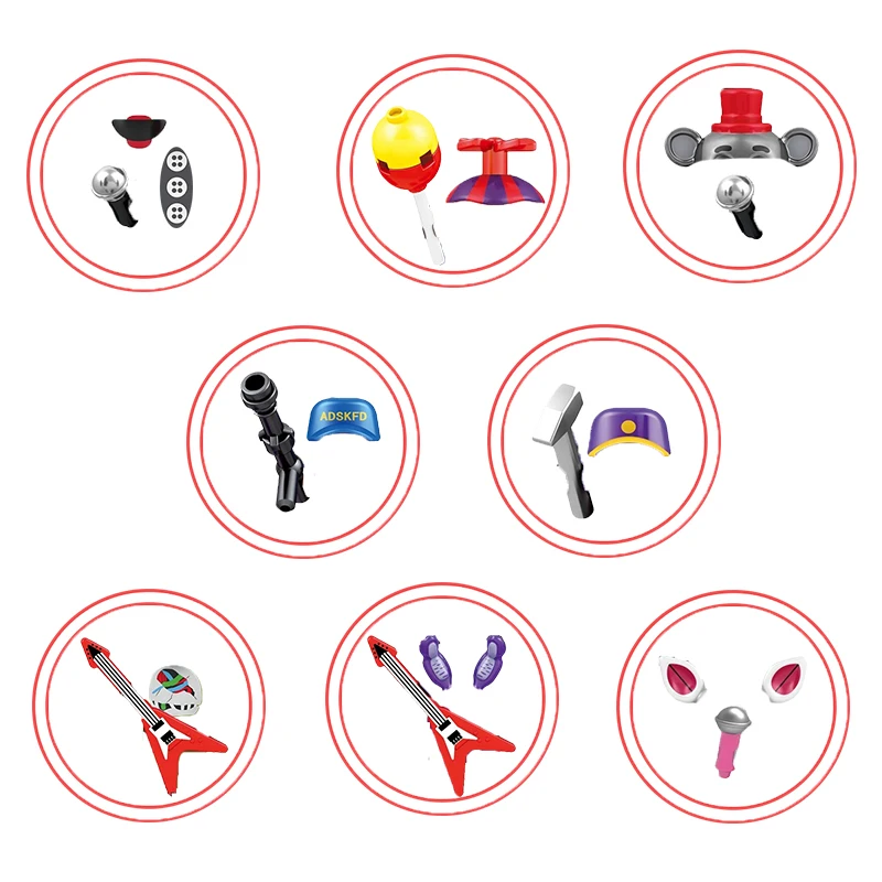 KF6071 KF6121 KF6122 KF6160 미드나잇 게임 할로윈 호러 플라스틱 미니 조립 블록 액션 피규어 어린이 장난감