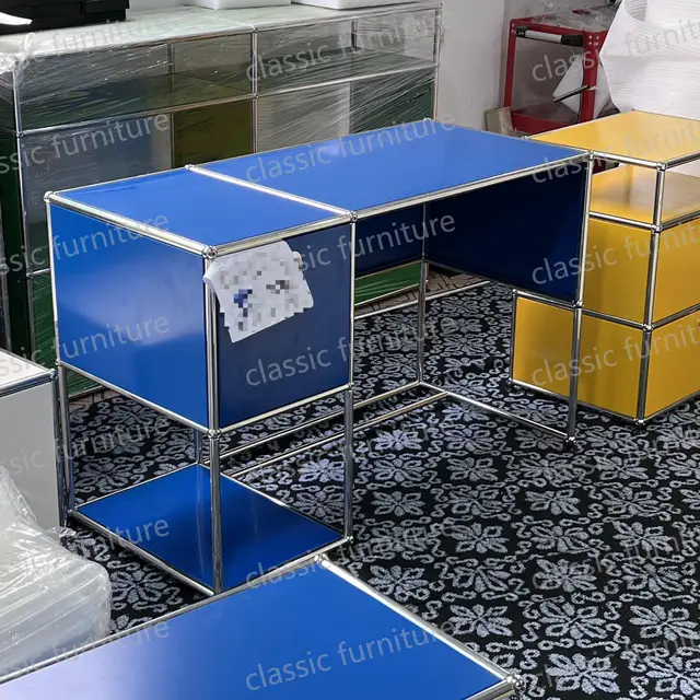 Desk Modular Module Furniture Customized Metal Stainless Steel Cabinet Haller Storage Sideboard Shelf DIY Living Room