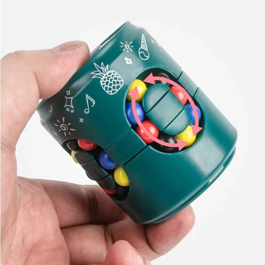 Decompression Toys Rotating Magic Bean Cube Cans Fidgeting Toy Educational Toy Rotating Can Children's Puzzle Stress Relief