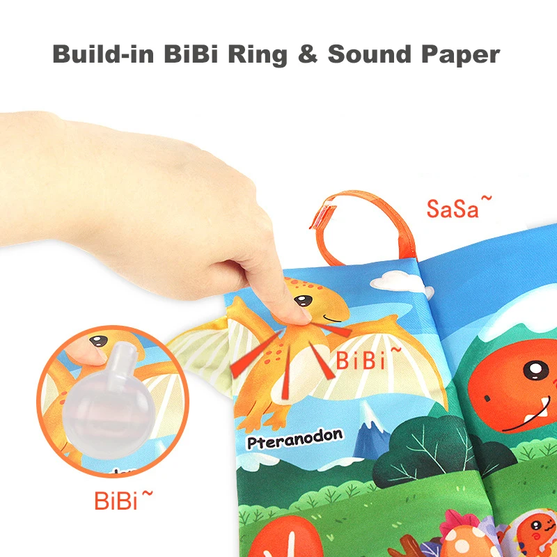 0-36M Baby Early Learning Toy Tail Cloth Book Puzzle Parent-child Interactive Sound Paper Infants Activity Toys for Babies 5