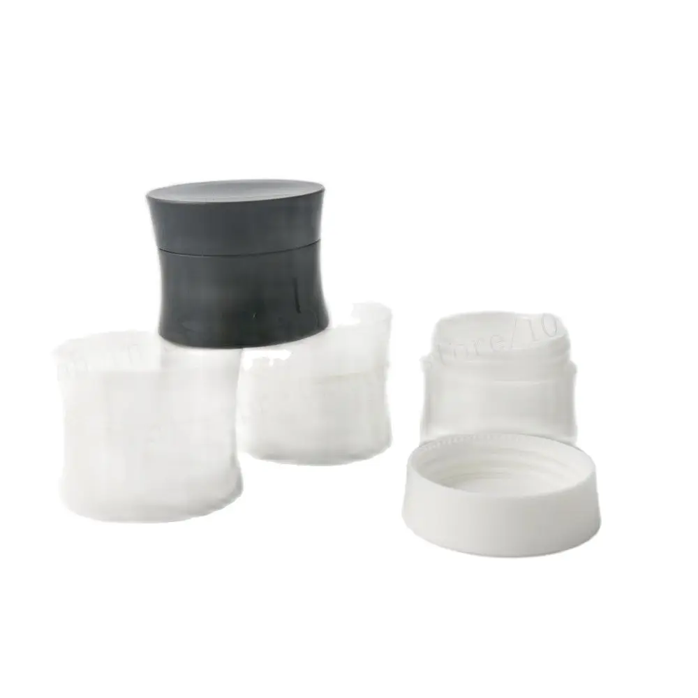 

30pcs 15g White/Black Color Plastic Jars, Empty Travel Face Cream Cosmetic Container, Refillable Makeup Package Bottle