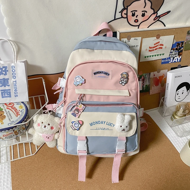 Kawaii Harajuku Style Pastel College Backpack