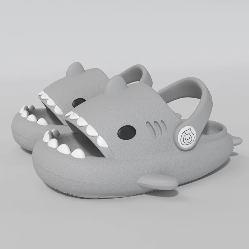 0-18y Kids Mules & Clogs Boys Girls Sandals Summer Children Garden Shoes Baby Slippers Eva Soft Sole Cartoon Shark Sandalias Y19