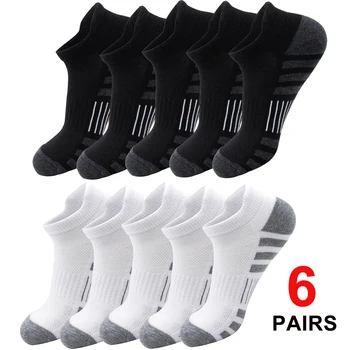 6/24 Pairs Cushioned Breathable Ankle Athletic Running Socks Low Cut Sports Tab for Men And Women 1