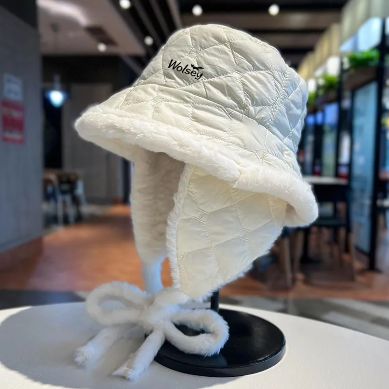 

여성 골프 웨어 2023 Winter Golf Hat WomenKorean Version Ear Protecting Fisherman Hat with Plush and Thick Windproof Basin Golf Cap