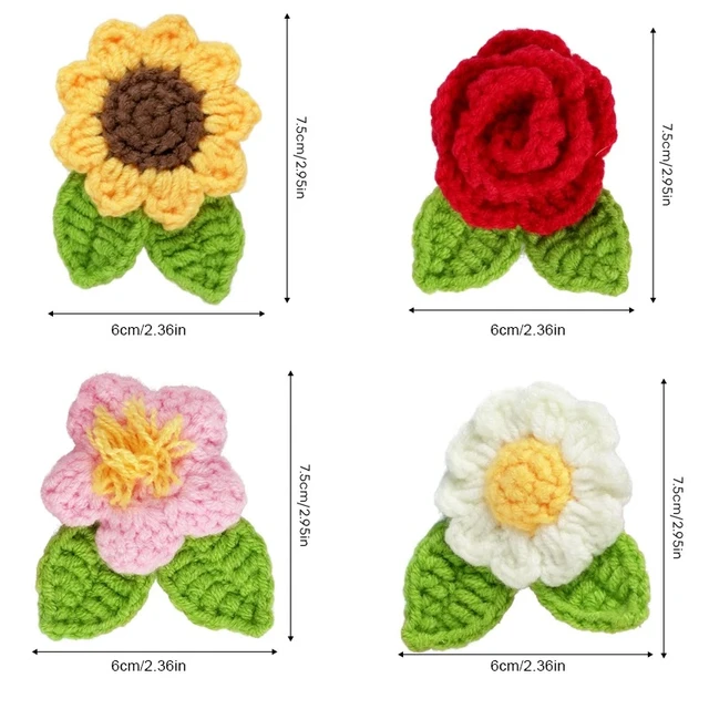 TLKKUE Flower Crochet Kit for Beginners With Video Tutorial Cotton Knitting  Yarn Thread Needles Hook Knit Tool Set DIY Craft - AliExpress