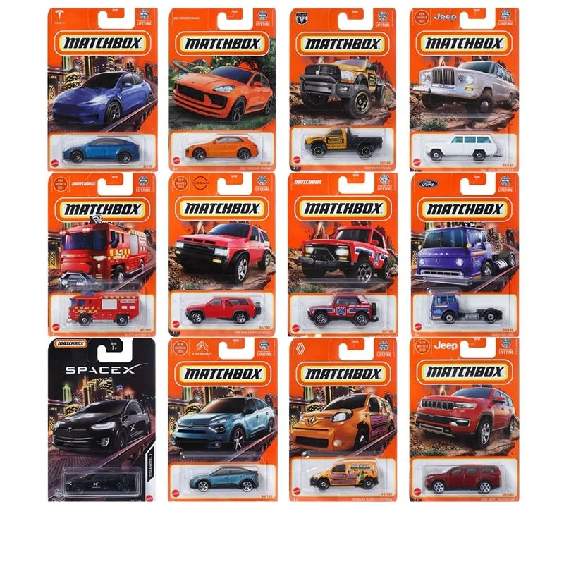 マッチボックス 60個 セット AZ-1 MR2 レネゲード ポルシェ テスラ 2024 L Matchbox Car Boys Toys 1:64 Diecast SpaceX Tesla