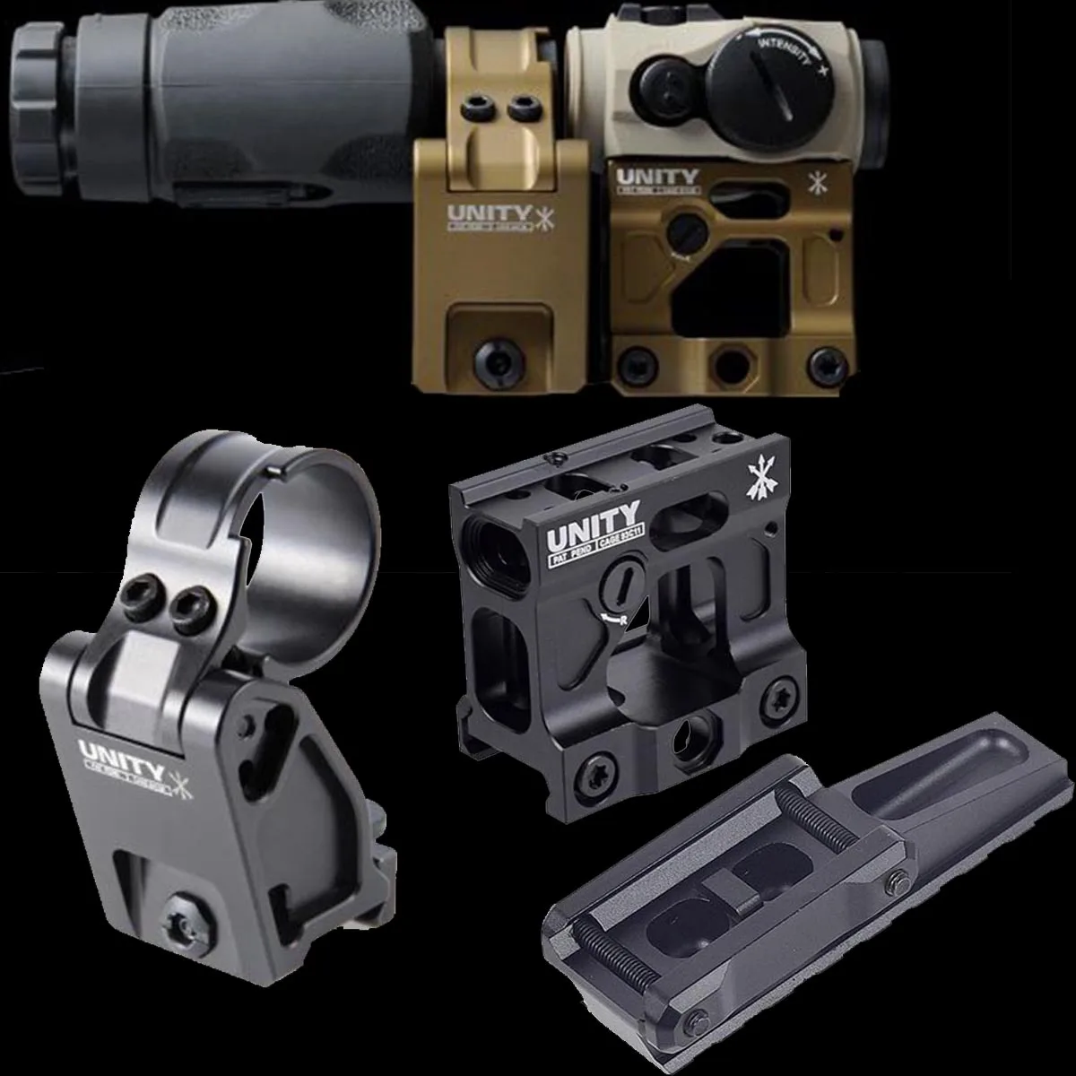 Tactical Unity Fast Ftc Mount For H1 H2 T1 T2 Compm5 Aimpoint G33 G43 Magnifier 1/3 Optic Riser