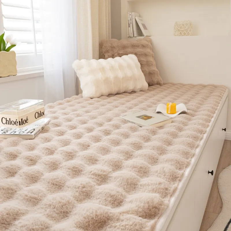Bubble Plush Carpet Girl's Bedroom Bedside Mat Anti Slip Thick Fluffy Carpet Balcony Cushion Imitation Rabbit Hair Sofa Area Rug 4