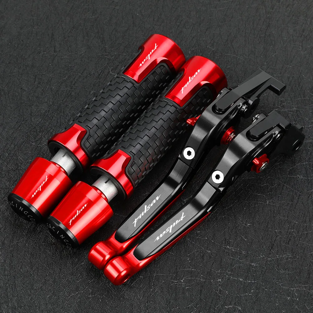 

Motorcycle Folding Extendable CNC Moto Adjustable Clutch Brake Levers Handlebar grips ends For Bajaj Pulsar 200 NS/200 RS/200 A