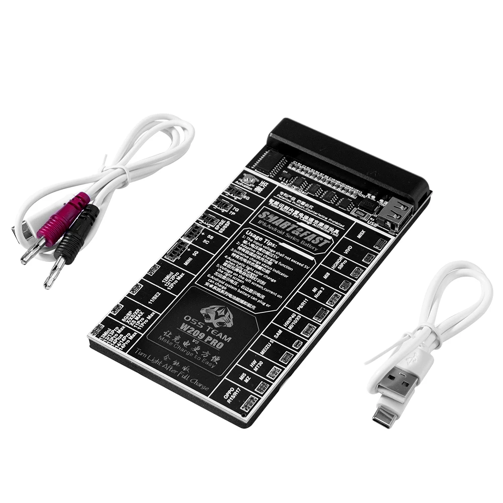 

W209 Pro V8 Smart Phone Battery Fast Charging Activation Board for iPhone 5-14 Pro Max for Samsung CircuitBoard Charging Tester
