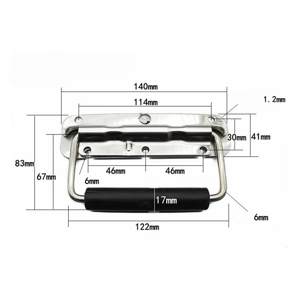 Iron Spring Handle with Movable Ring for Industrial Equipment and Toolboxes
