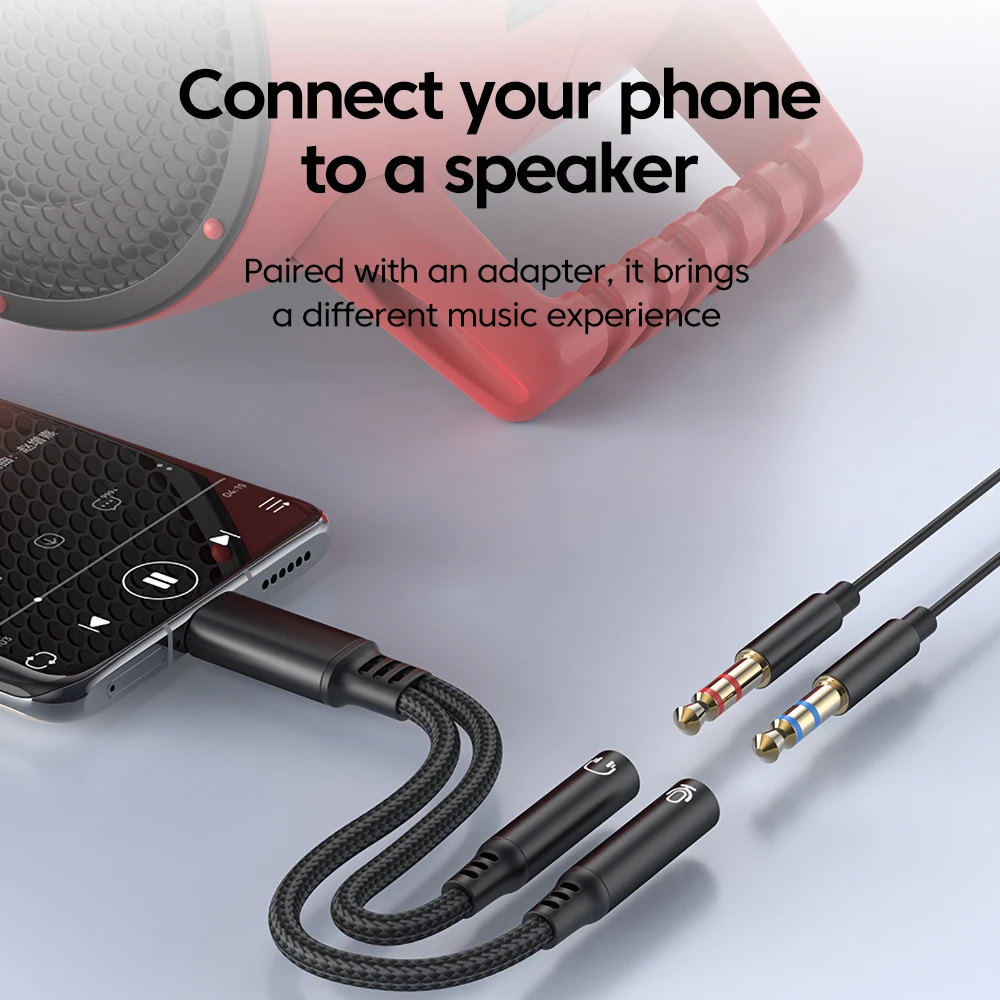 Dual 3.5mm Audio & Mic Splitter with USB/Type C Connection