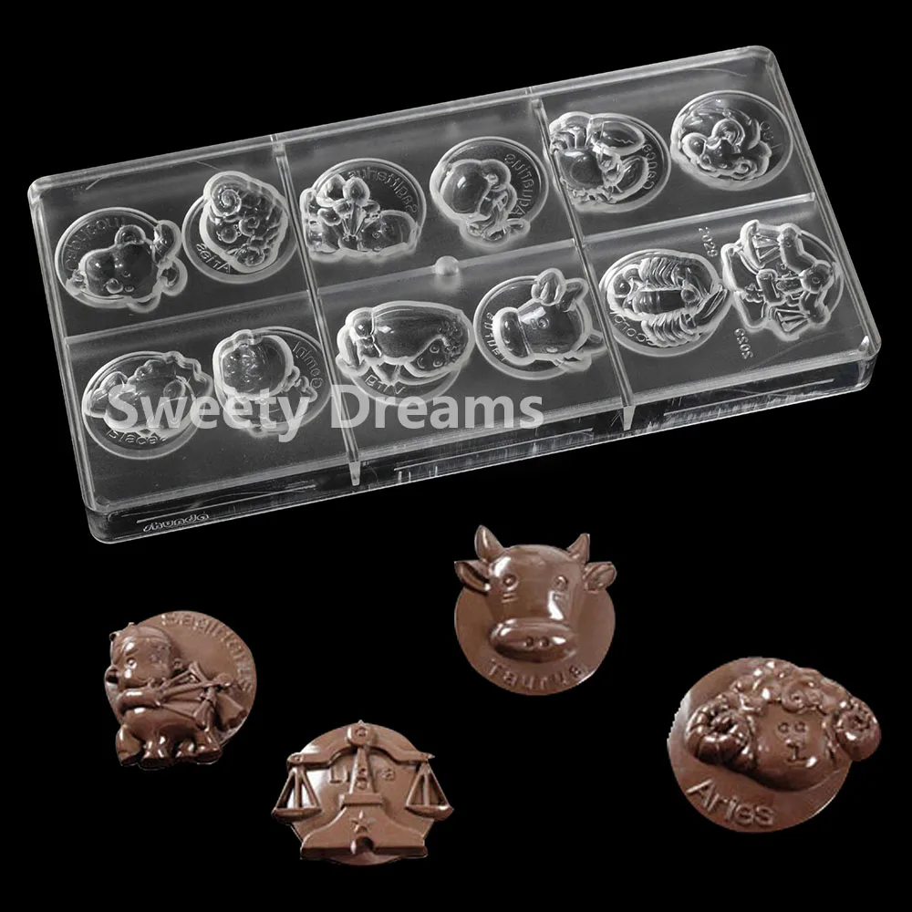 Dodici Costellazioni Stampo Per Cioccolato Policarbonato Cottura Pasticceria Bonbon Stampo Per Caramelle Strumento Per Pasticceria Bakeware