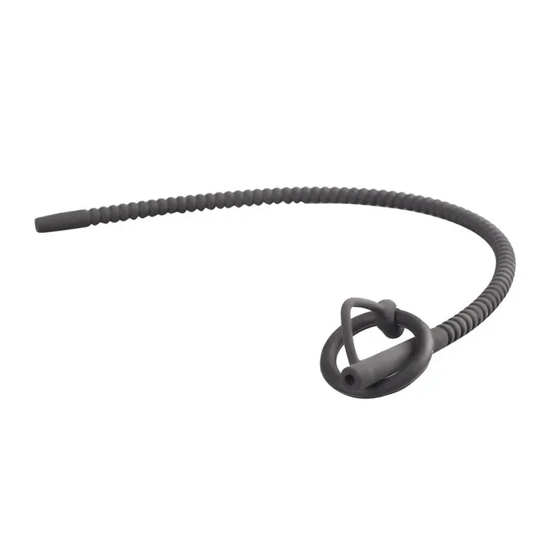 Soft Silicone Urethral Catheter Urethra Dilator Hollow Urethral Plug Probe Tube Threaded Extended Horse eye Masturbator for Men penis sex toys