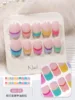 Gradient Semi-Cured Nail Wraps Flash Solid Adhesive Waterproof Long Lasting Gel Nail Oil Film Stickers for UV Lamp Need Manicure 2