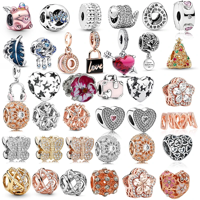 

2Pcs/Lot Unicorn Little Flying Pig String Ornament Charm Bead Pendant Fits DIY Bracelet Necklaces For Women Jewelry Dropshipping