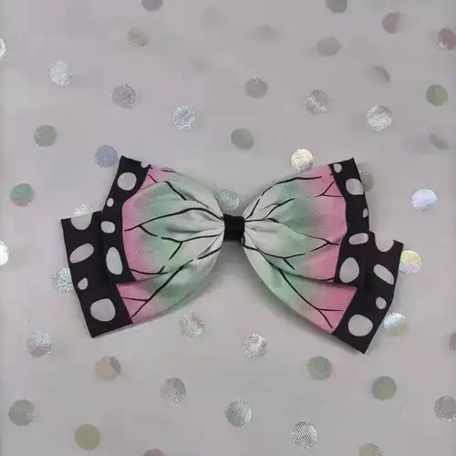 Anime Demon Slayer Cartoon Cosplay Bowknot Hair Ring Kimetsu No Yaiba Hairpin Shinobu Zenitsu Kyoujurou Fashion Gift - Image 11