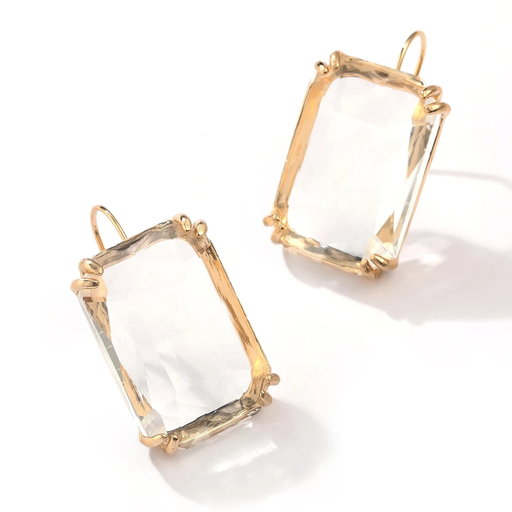 Transparent Resin Pendant Hanging Earring For Women Bohemia Trendy Geometric Square Acrylic Drop Dangle Earrings Wedding Jewelry dangle earrings,drop earrings,pendant earrings,acrylic earrings,geometric earrings