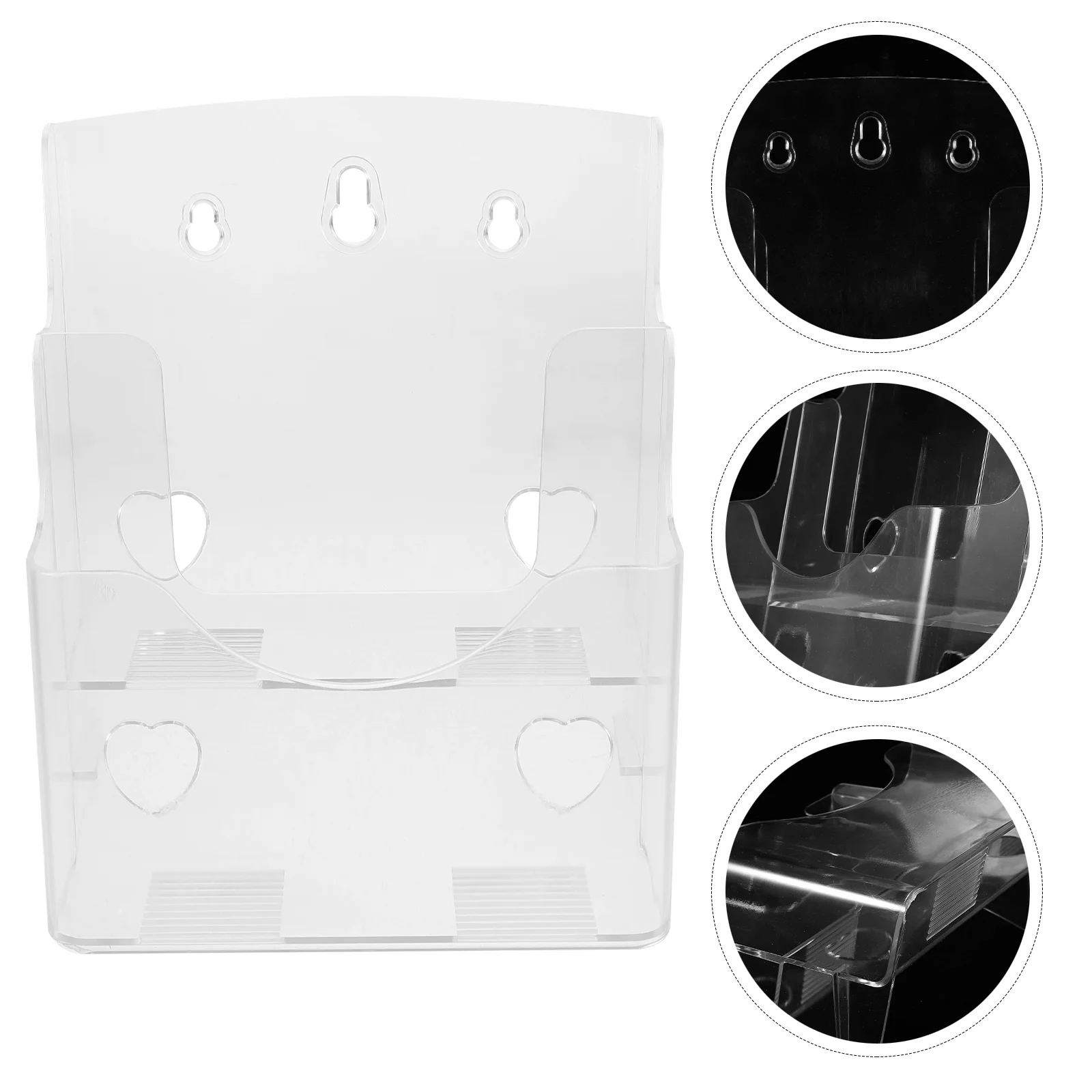 Clear Acrylic A5 Magazine Holder Brochure Display Stand Document Rack Paper ganizer Literature Display Desk Accessories Note