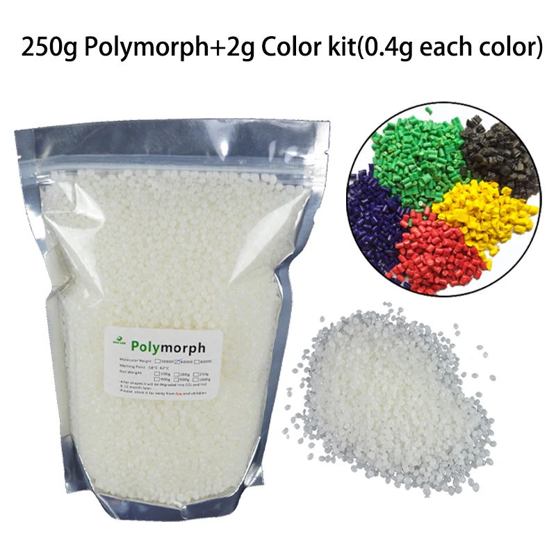 GSHLLO 100g Thermoplastic Moldable Beads Plastic Pellets Polymorph Beads  for DIY