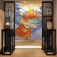 Ukiyo-e Japanese Sumo Wrestling Door Curtain Izakaya Sushi Shop Doorway Curtains Restaurant Kitchen Partition Noren Half-curtain 2