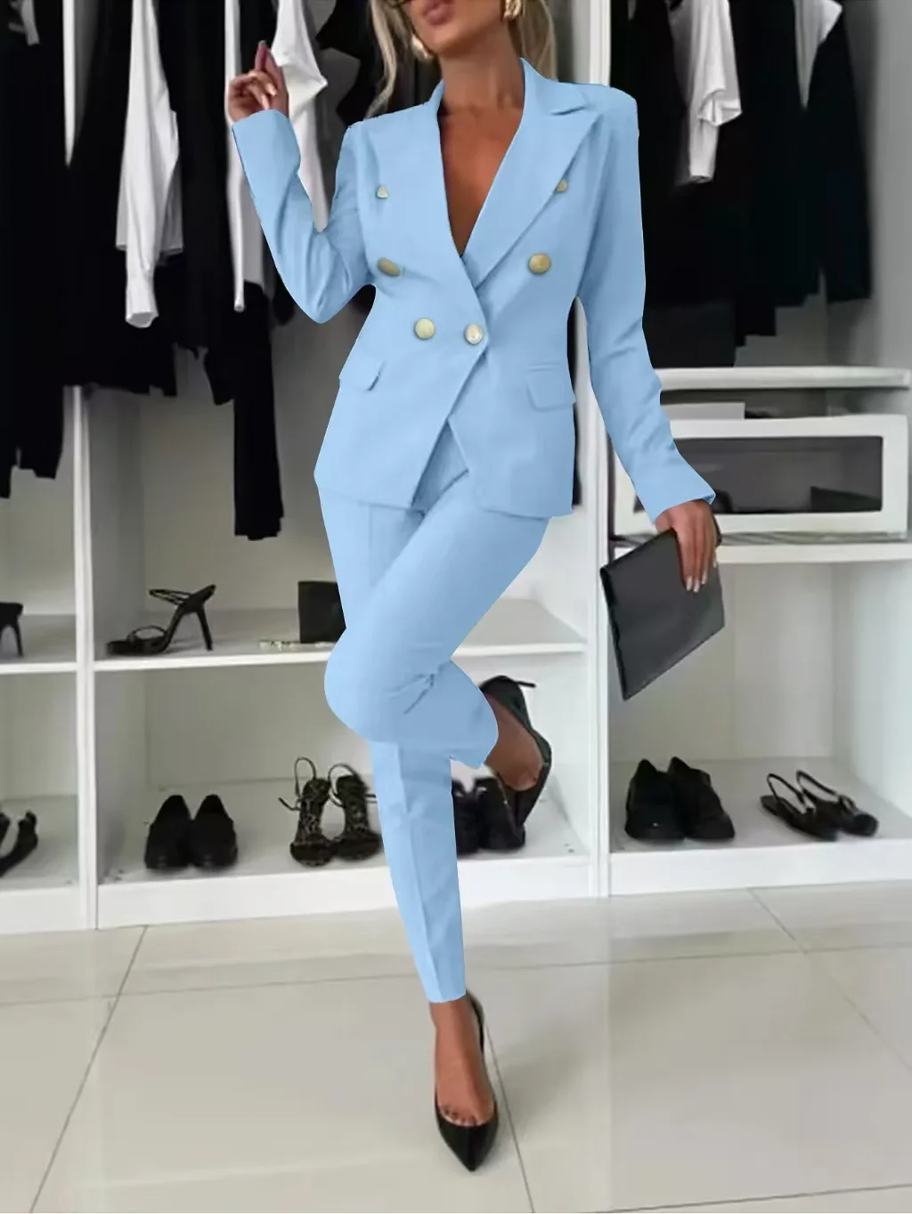 Women Office 2 Piece Set sleeve detail