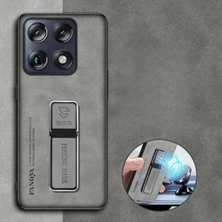 Premium Skinsheep Leather Stand Case with Magnetic Holder and Protective Cover - XT2603 - 2 (Grey)