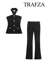 Isabella Neck Halter Long Pant Set 5