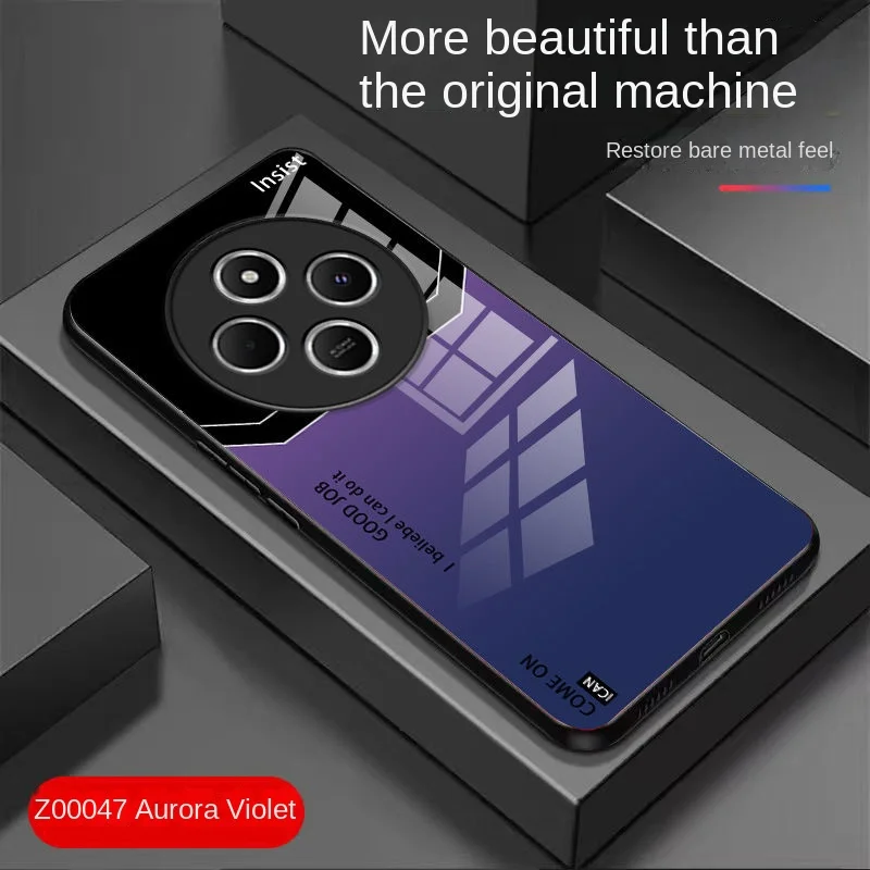 Fashion Hard Tempered Glass Gradient Protective Back Cover Case - Full Cover Shell