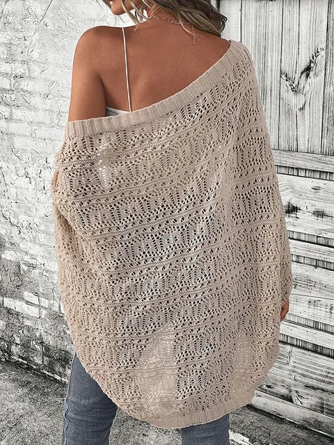 Elegant Batwing Sleeve Cardigan 2