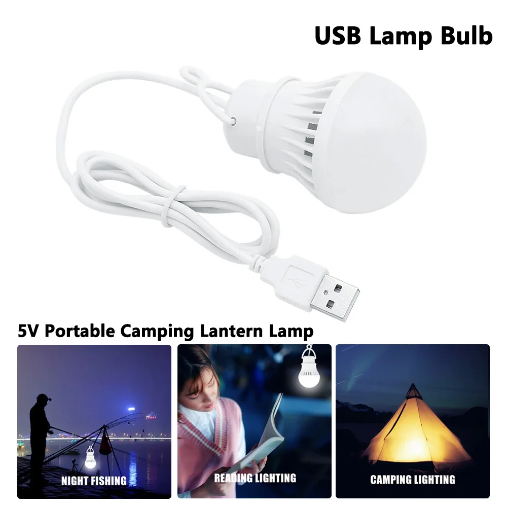 3/5/7W USB LED Light Portable For Outdoor Camping