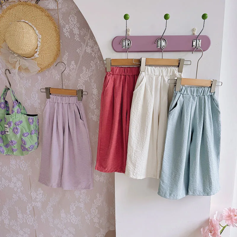 2-10T Toddler Kid Baby Girl Clothes Spring Summer Cotton Infant Girl Pant Elegant Loose Casual Trousers Soft Outfit