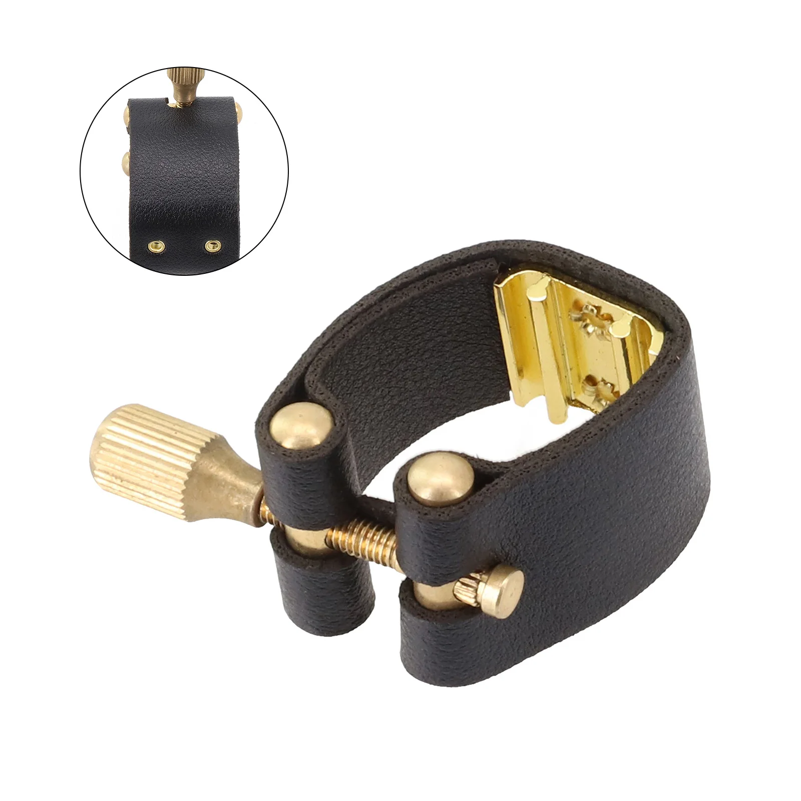 

Для Alto Sax Лигатура для саксофона практичные аксессуары, детали, аксессуары из искусственной кожи и металла высокого качества