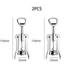 Elegant Multifunctional Corkscrew and Bottle Opener with Portable Seahorse Knife (2pcs)